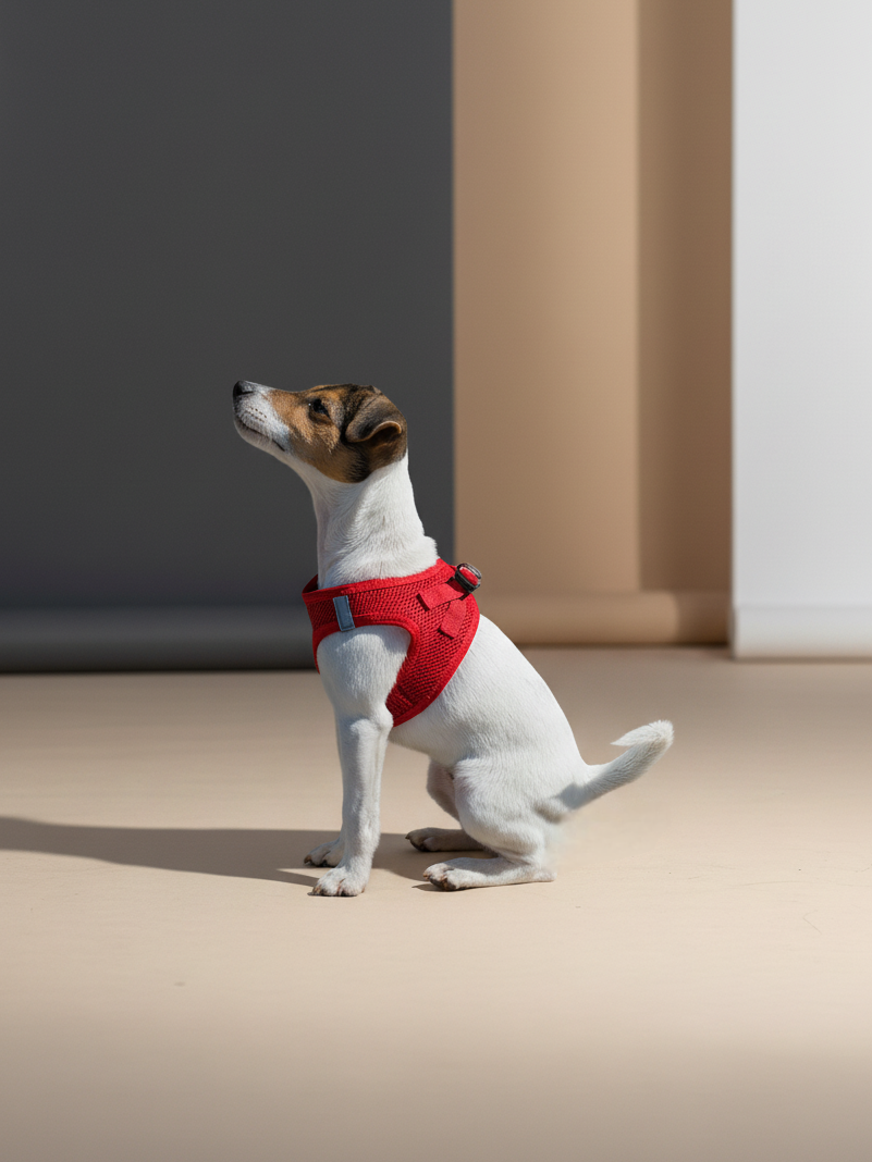 Hundegeschirr soft Step-In rot