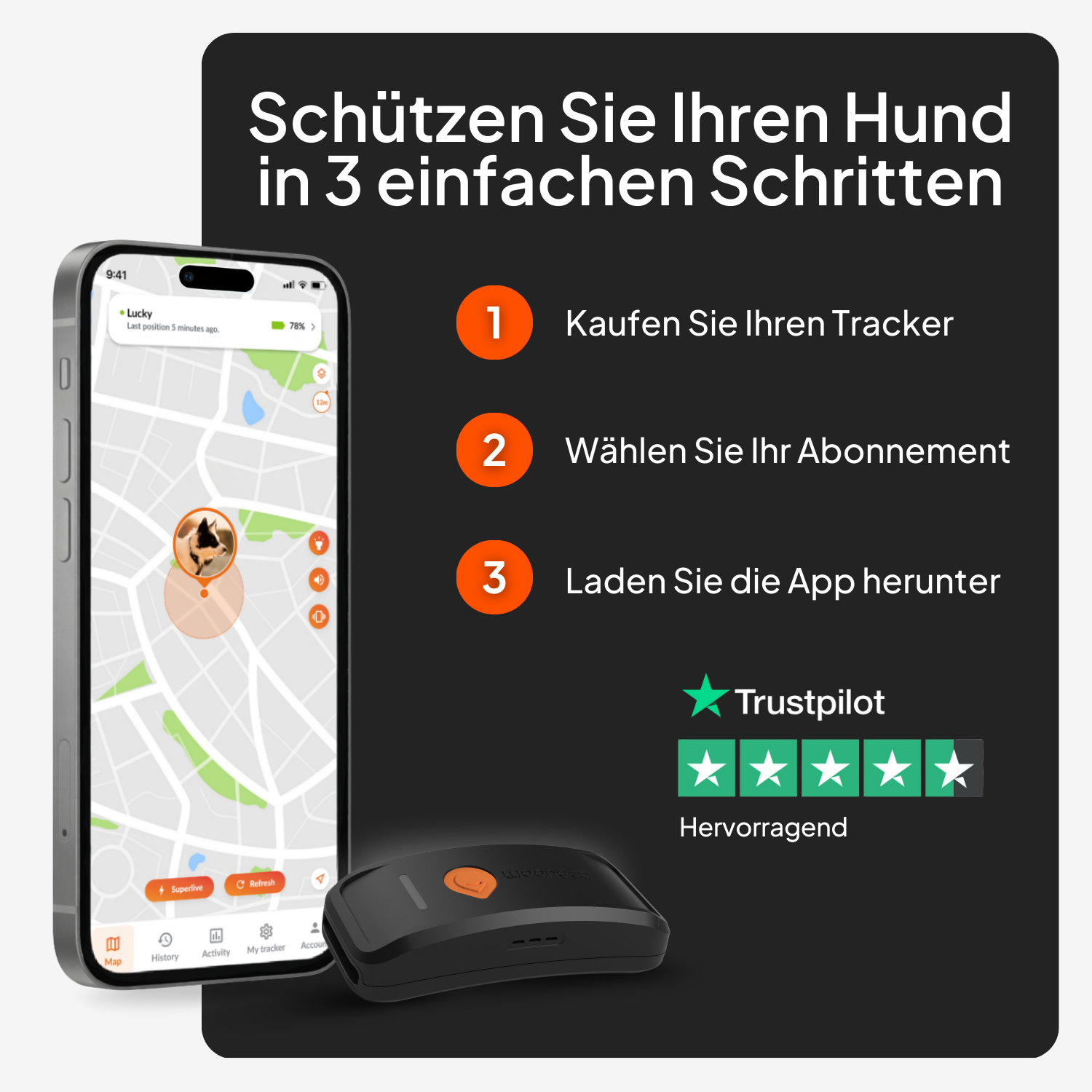 GPS Tracker für große Hunde