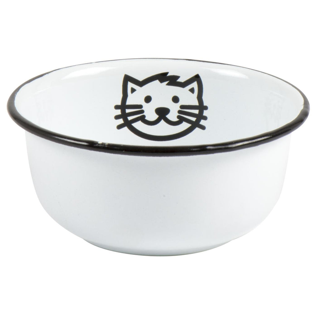 Katzennapf Emaille weiss