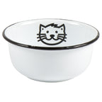 Katzennapf Emaille weiss