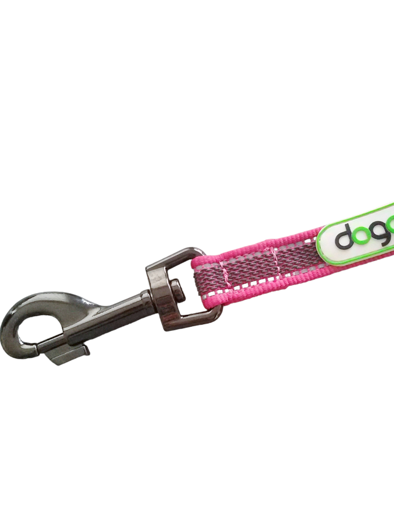 gummierte Schleppleine 15m pink mit Handschlaufe