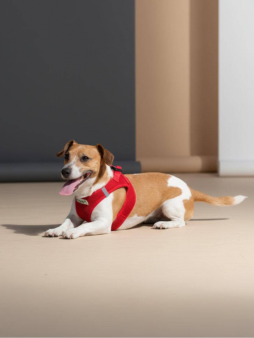 Hundegeschirr soft Step-In rot