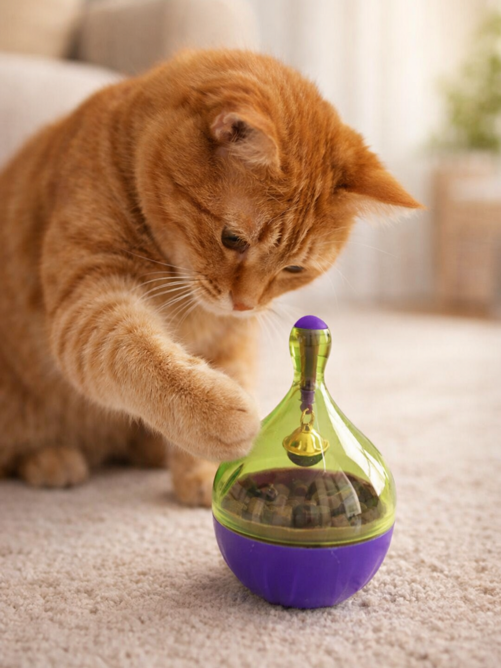 Futter-Ei violett mit Glocke