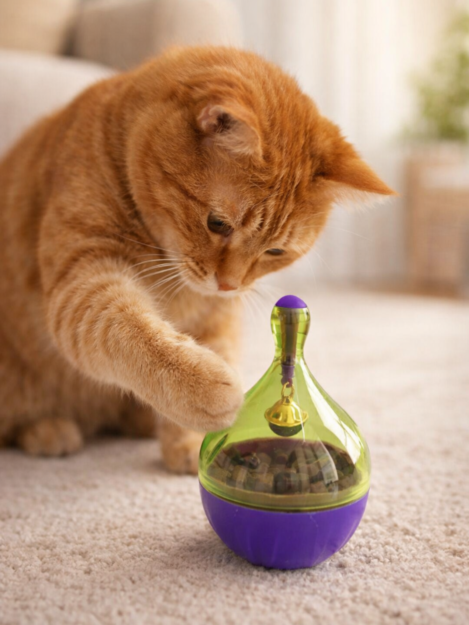 Futter-Ei violett mit Glocke